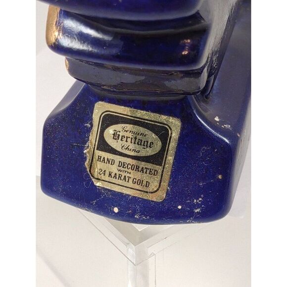 Vintage 1973 Ezra Brooks VFW Hand Decorated 24kt Gold Decanter - Picture 5 of 16